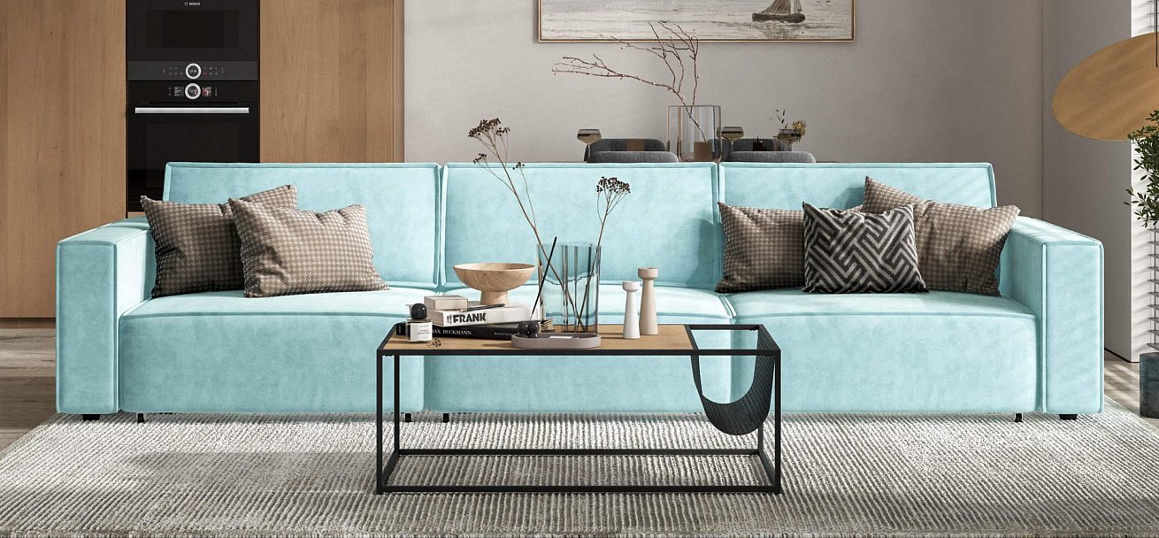 Диван Босс Софт Модуль Макс велюр Монолит аква