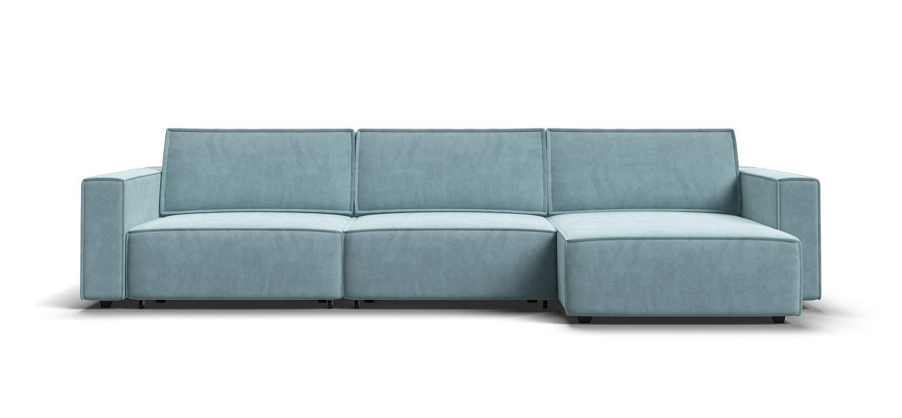 Угловой диван Босс Софт Модуль Макс велюр Монолит аква