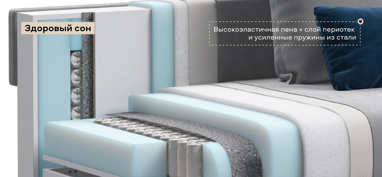 Модульный диван Ричмонд Модуль Макс велюр Монолит сталь