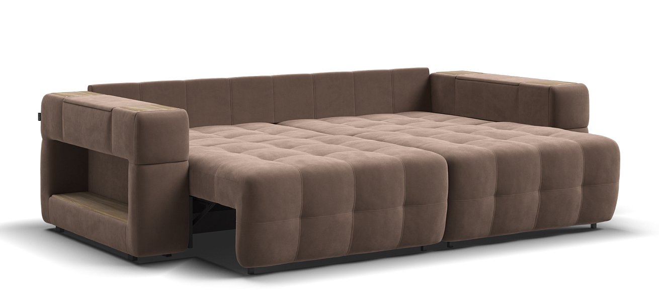 Диван Босс ХО велюр Монолит мокко / Дымчатый Крафт