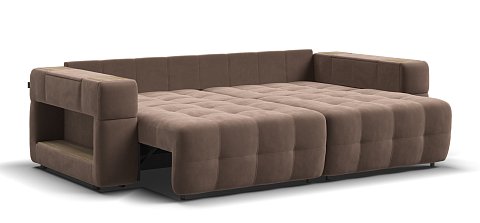 Диван Босс ХО велюр Монолит мокко / Дымчатый Крафт 3