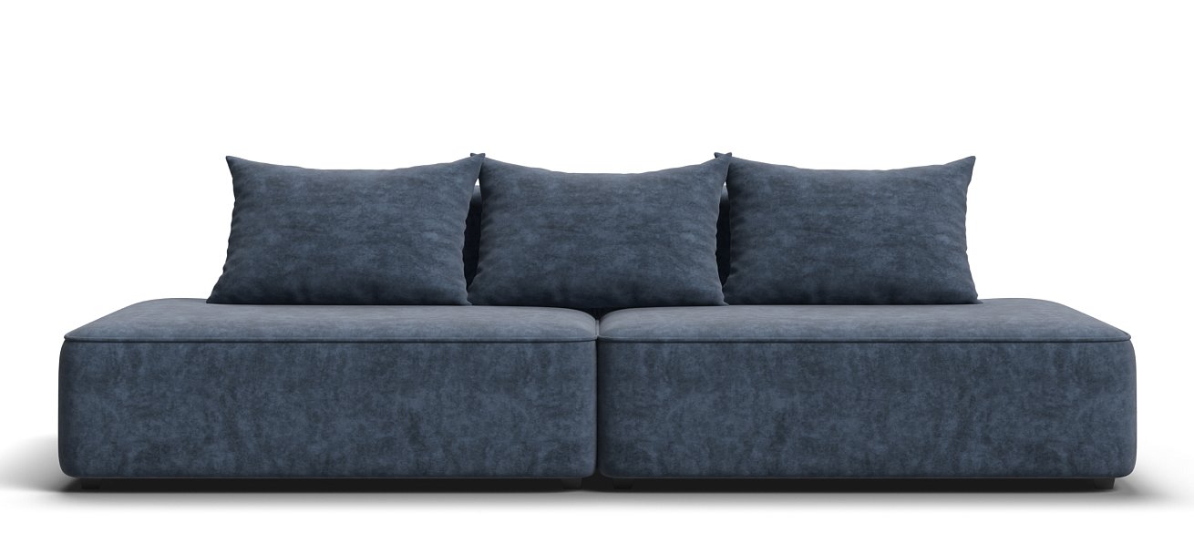 Диван Кинг Твин велюр Роял синий