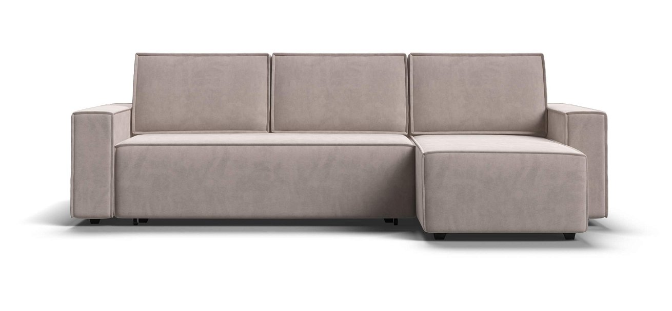 Угловой диван Норд велюр Монолит латте