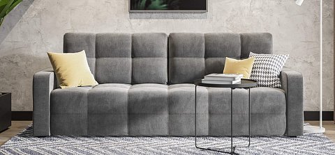 Диван Денди велюр Монолит серый 2