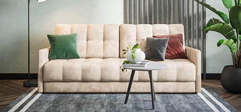 Диван Босс Лофт велюр Алькантара пепел 2