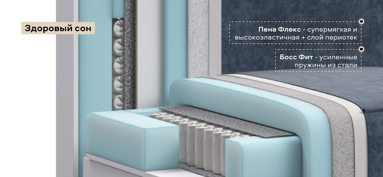 Босс Софт Модуль оттоманка велюр Роял синий