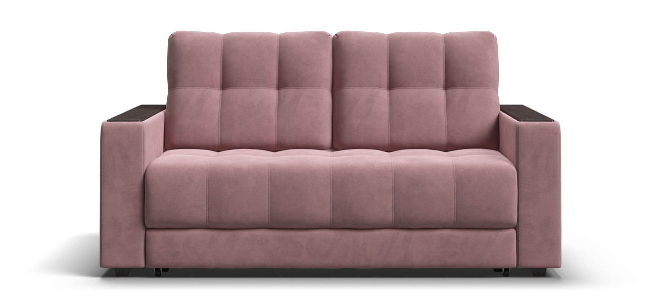 Диван Босс двухместный велюр Монолит розовый