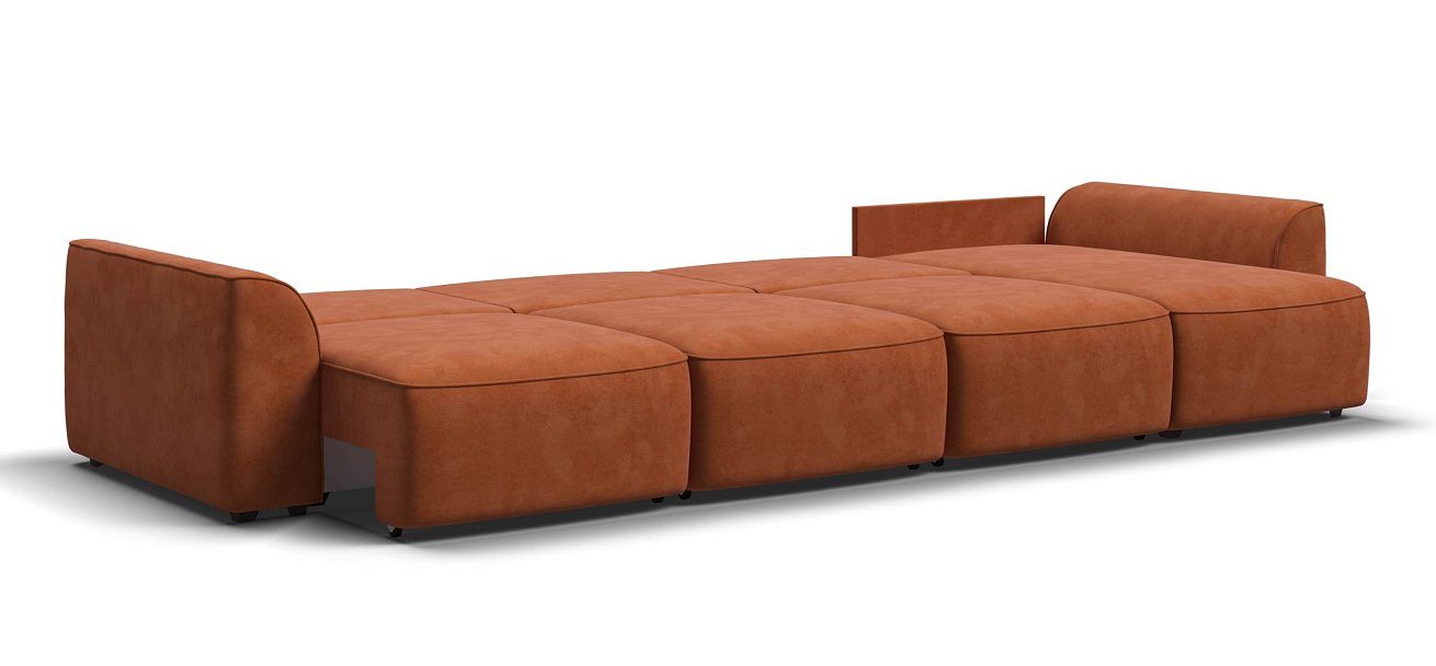Угловой диван Кинг Модуль Макс Велюр Алькантара оранж