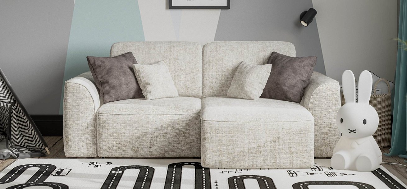 Угловой диван Кинг Модуль Шенилл Смарт кварц