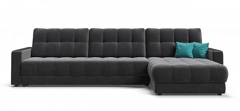 Угловой диван Босс Макс велюр Монолит серый 1