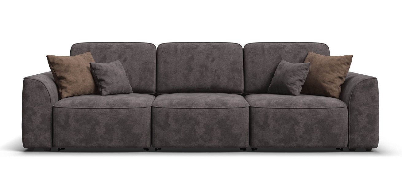 Диван Кинг Модуль Макс велюр Алькантара серый