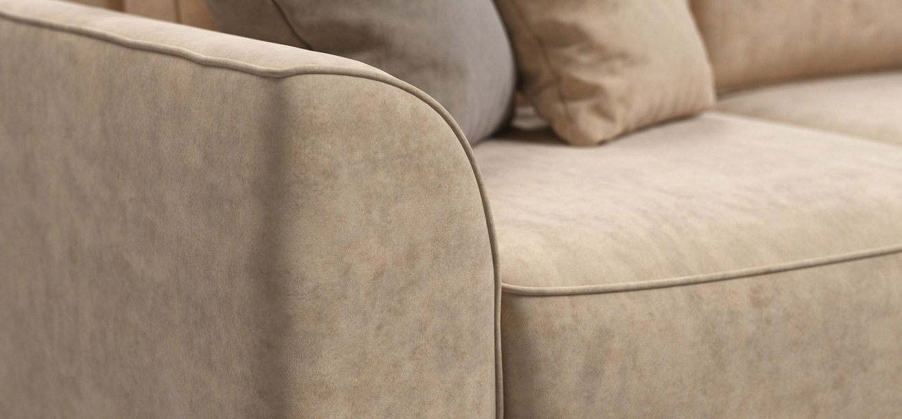 Угловой диван Кинг Модуль Макс велюр Роял шампань