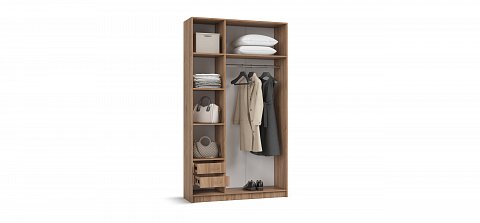 Рим 120 шкаф распашной 3Д+ящики 01 Орех Селект 3