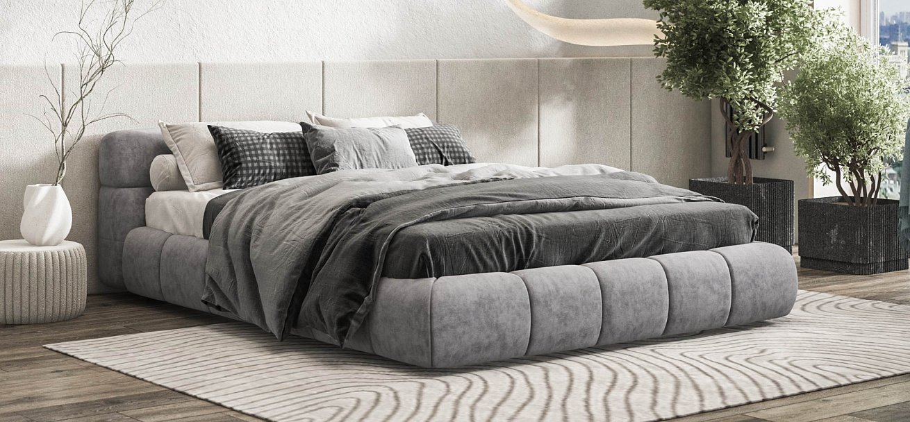 Босс Дрим Кровать+ПМ 160*200 велюр Роял агат