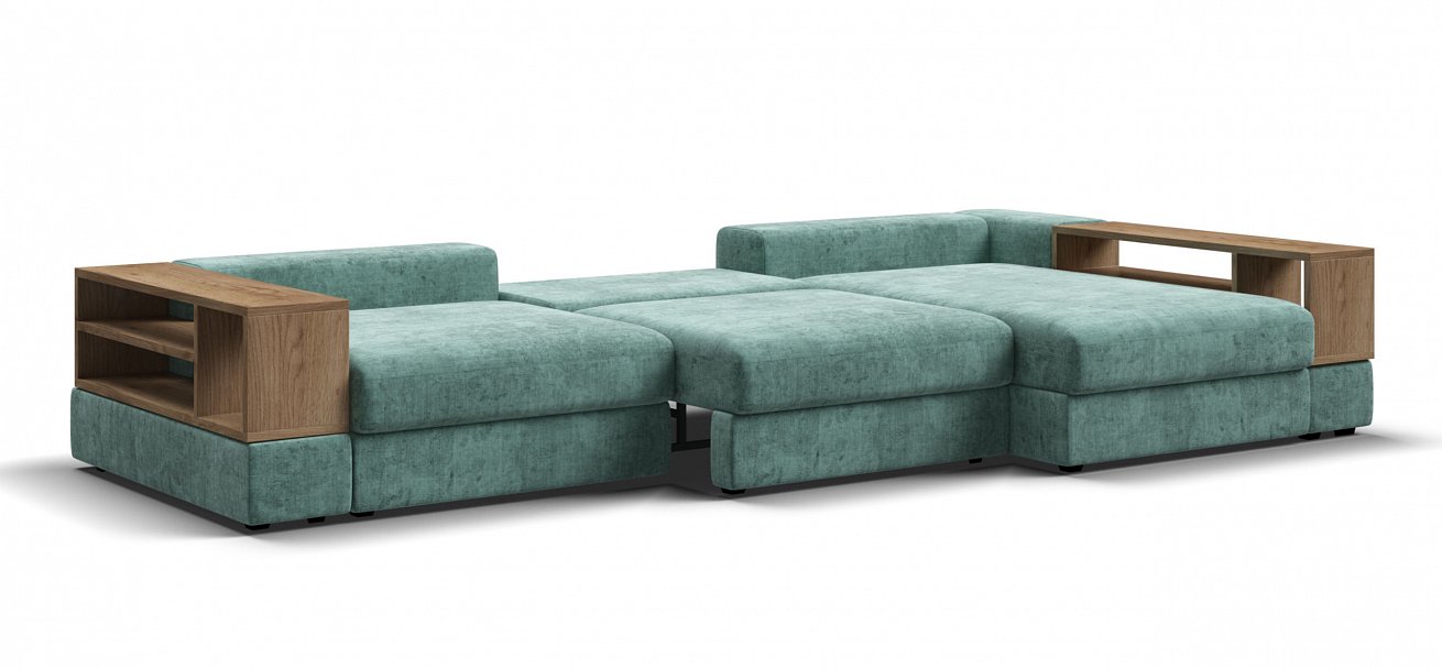 Угловой диван-кровать Босс Модуль ХЛ Шенилл Глосс минт