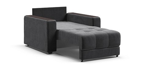 Босс кресло-кровать велюр Монолит серый 3