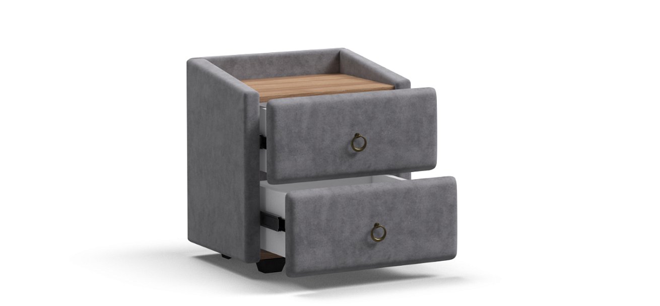 Тумба Босс Классик велюр Роял агат, Орех Селект