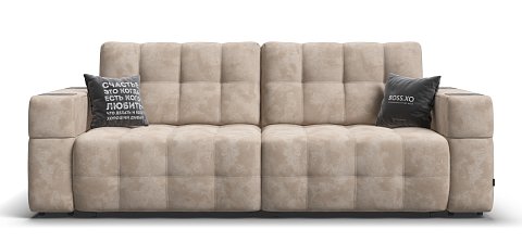 Диван Босс ХО велюр Алькантара пепел / Камень 1