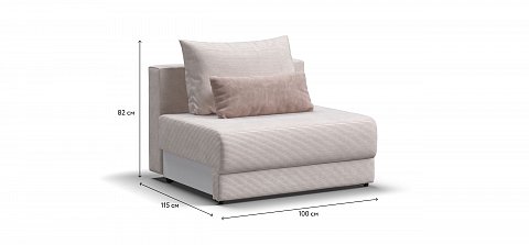 Ричмонд Модуль спальное место Вельвет Корд бежевый 1