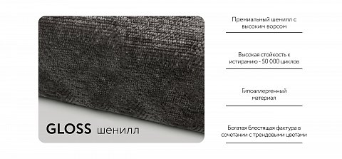 Босс Модуль подлокотник Шенилл Глосс карбон 2