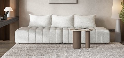 Диван прямой Босс Твин Шенилл Клауд крем 2