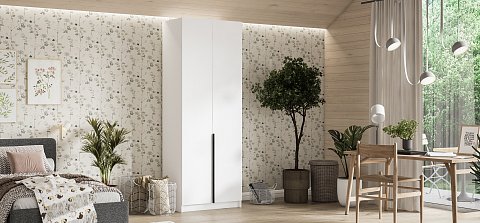 Рим 80 шкаф распашной 2Д 01 Белый 2