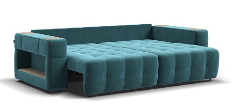 Диван Босс ХО велюр Монолит зеленый / Снежная Сонома 3