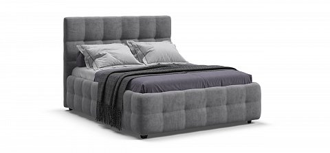 Босс Кровать+ПМ 140*200 велюр Роял агат 1