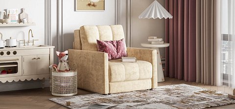 Босс Лофт кресло-кровать велюр Роял шампань 2