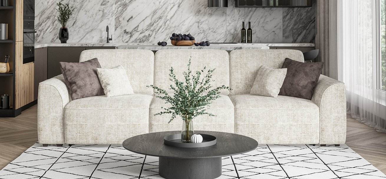 Диван Кинг Модуль Макс Шенилл Смарт кварц