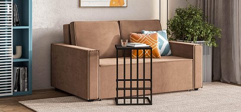 Диван Норд двухместный велюр Монолит мокко 2