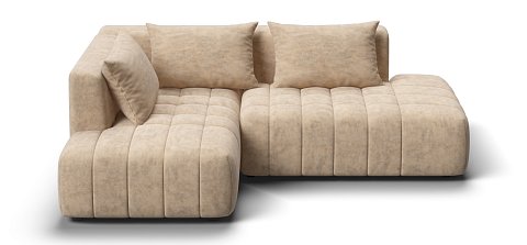 Угловой диван левый Босс Твин велюр Роял шампань 1