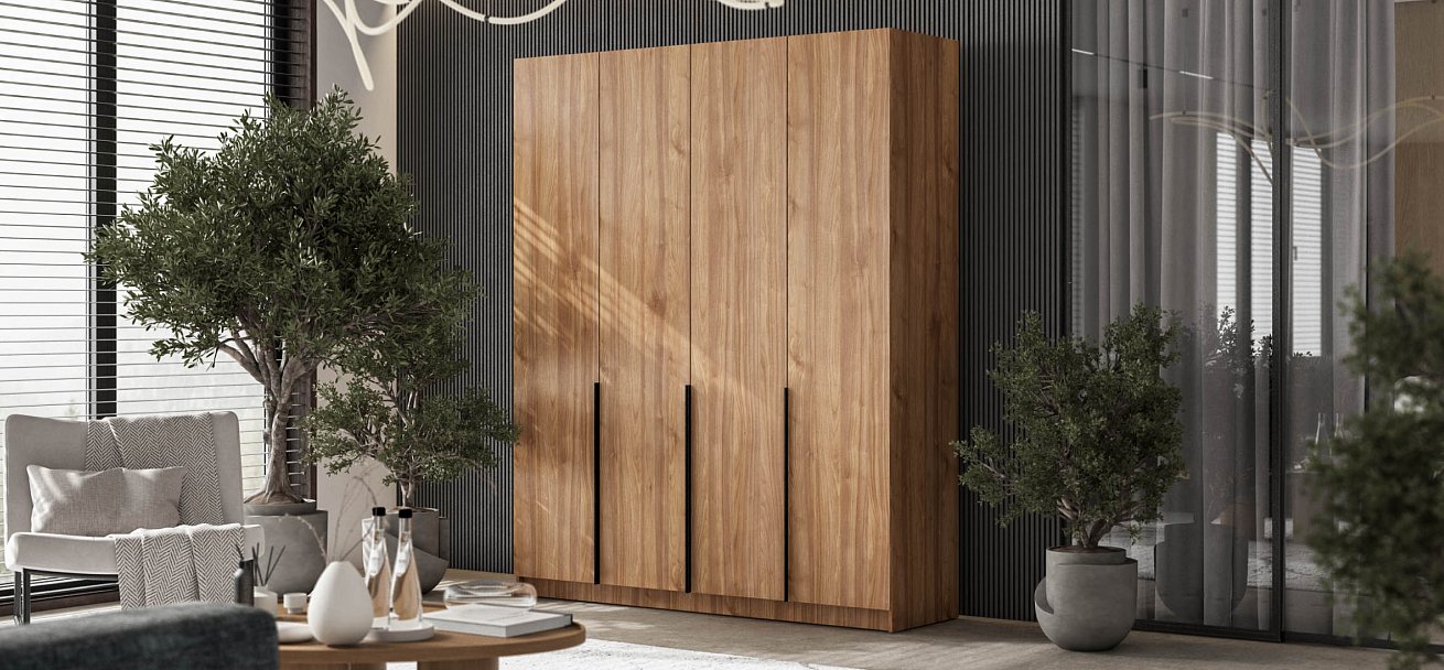 Босс Стандарт 180*220 шкаф распашной 4Д 01 Орех Селект