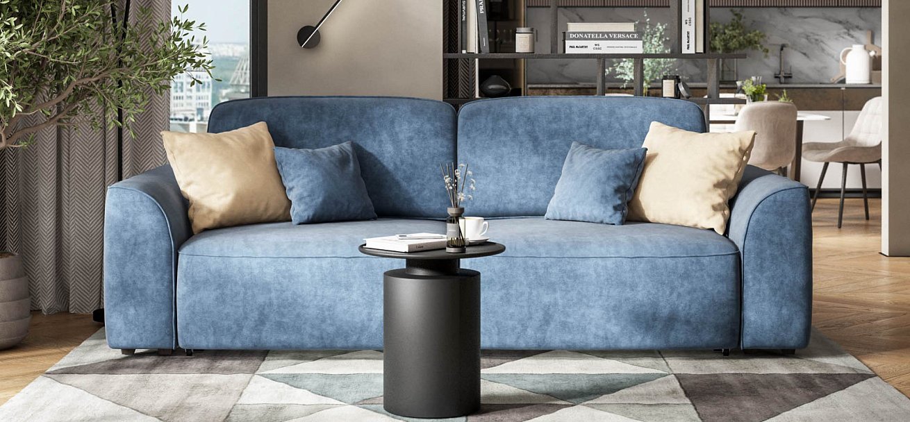 Диван Кинг велюр Роял синий