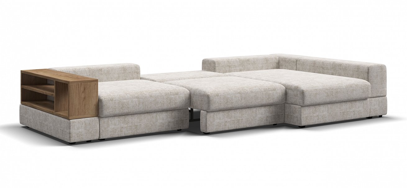 Угловой диван-кровать Босс Модуль ХЛ Шенилл Смарт кварц