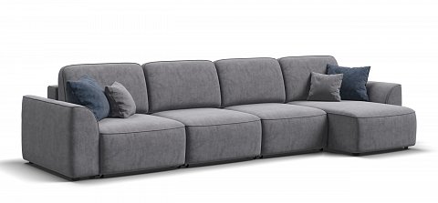 Угловой диван Кинг Модуль Макс велюр Роял агат