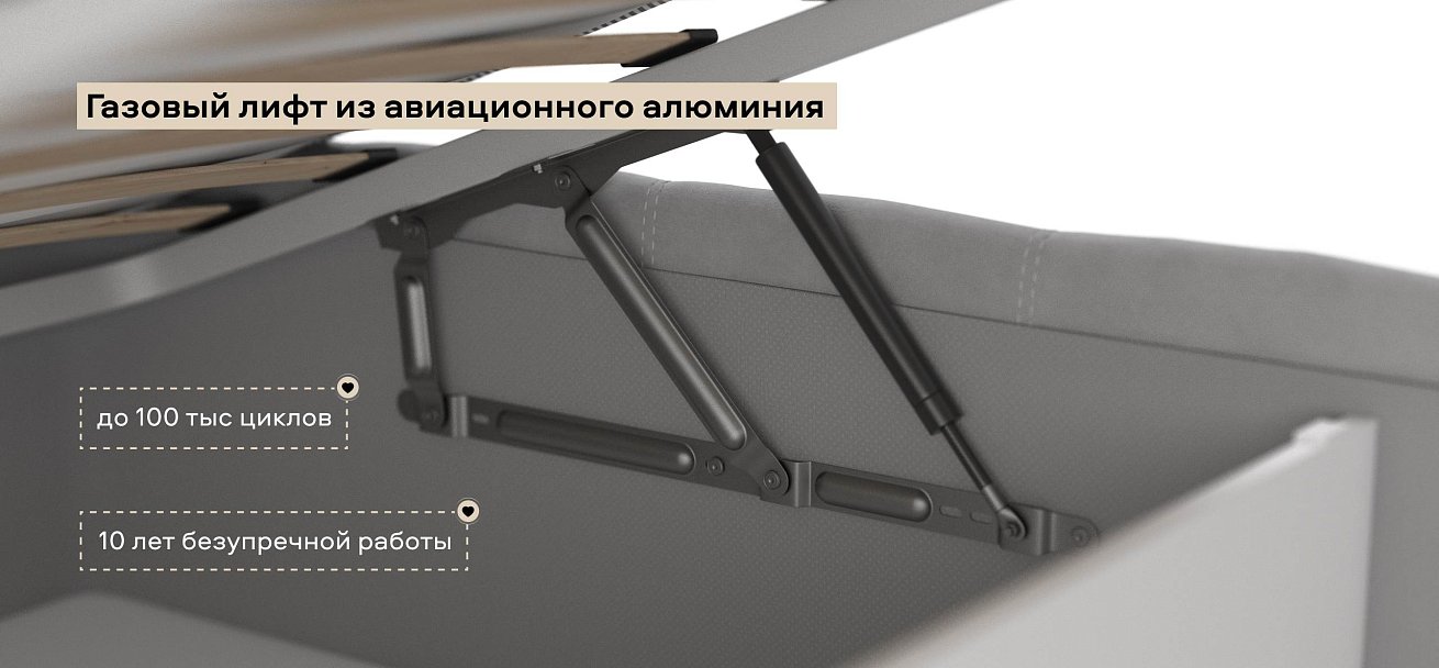 Босс Кровать+ПМ 140*200 велюр Монолит сталь