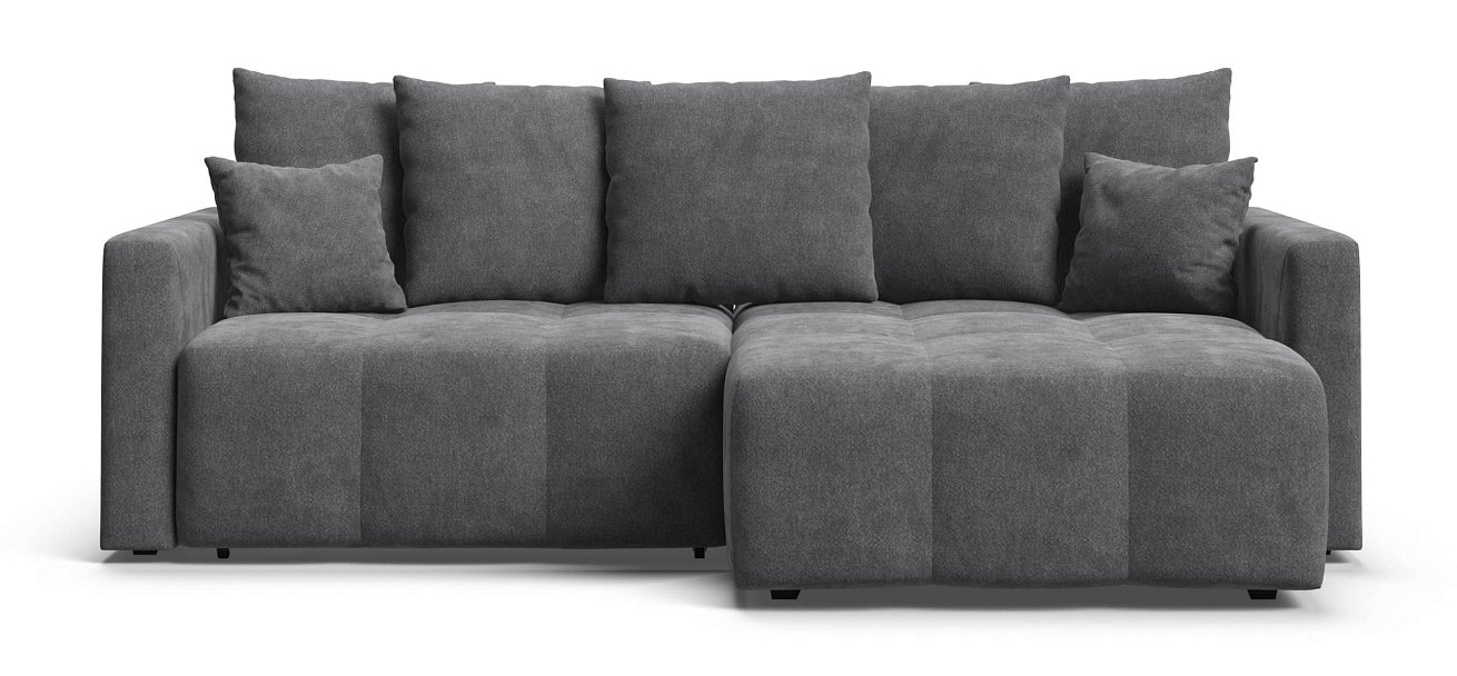 Угловой диван Босс Тренд Шенилл Клауд графит