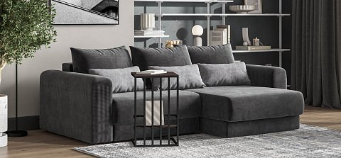 Модульный угловой диван Ричмонд Модуль Вельвет Корд графит 2