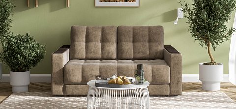 Диван Босс двухместный велюр Роял тауп 2