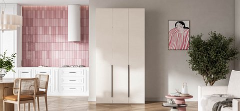 Босс Стандарт 120*236 шкаф распашной 3Д+ящики Кашемир 2