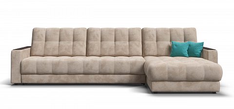 Угловой диван Босс Макс велюр Алькантара пепел 1