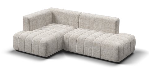 Угловой диван левый Босс Твин Шенилл Смарт кварц 3