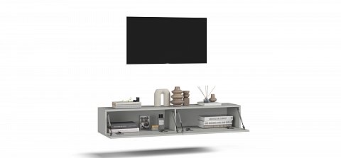 ТВ Тумба Босс Стандарт 140 Шиншилла серая 3