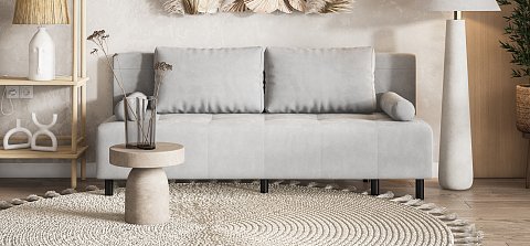 Диван Бостон Мини велюр Монолит сталь 2