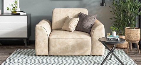 Кресло Кинг Модуль велюр Алькантара пепел 2