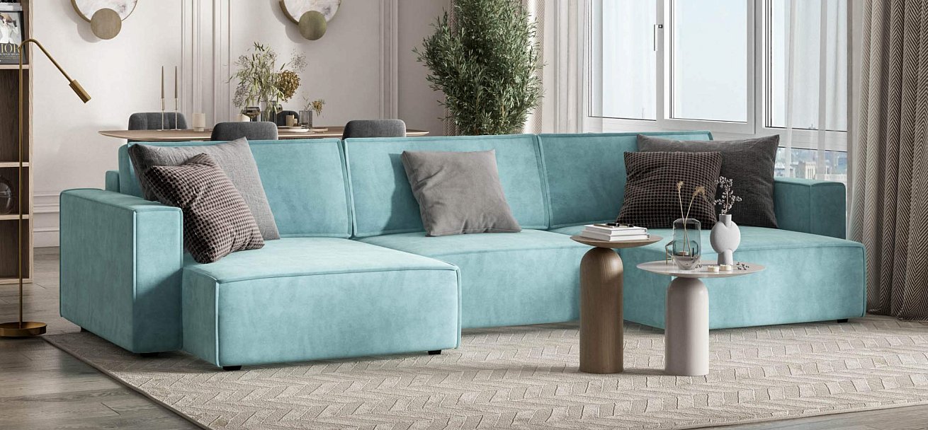 Босс Софт Модуль оттоманка велюр Монолит аква