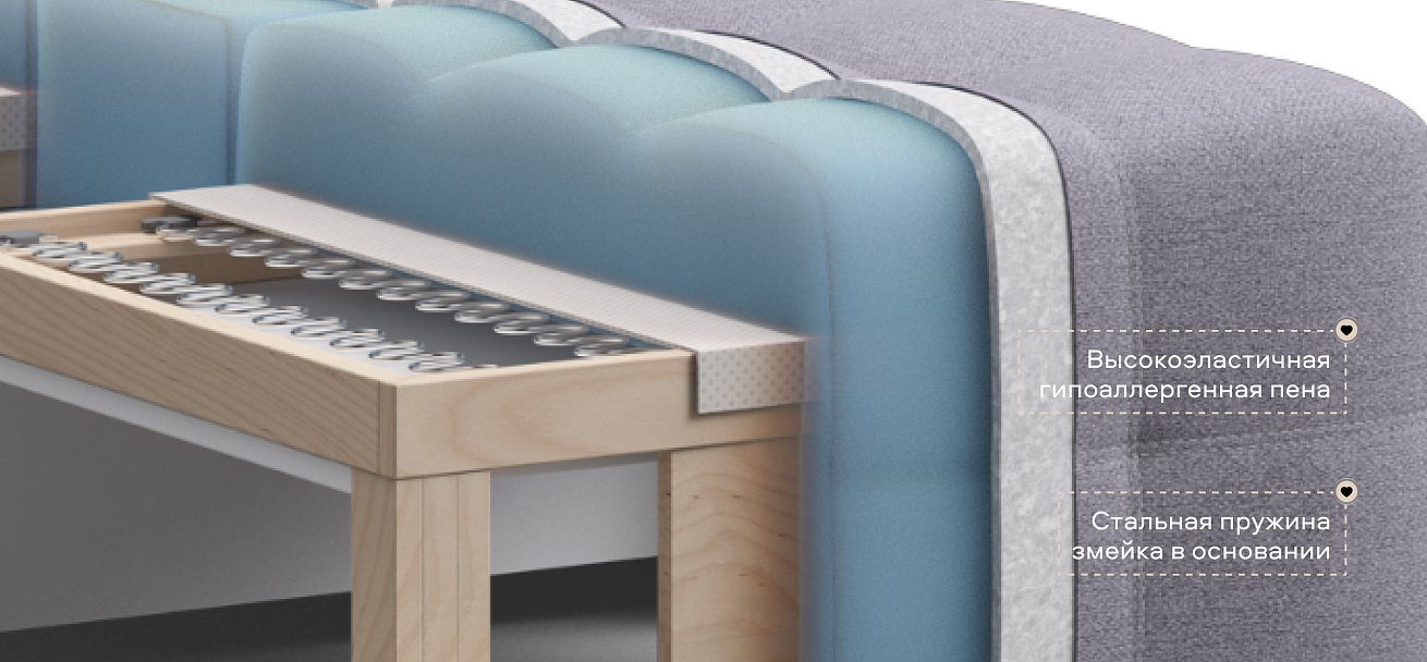 Кресло-кровать Денди Слим Рогожка Мальмо платина