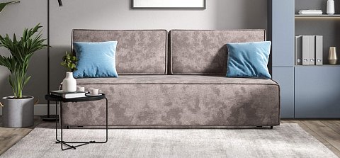 Диван Норд мини велюр Алькантара серый 2