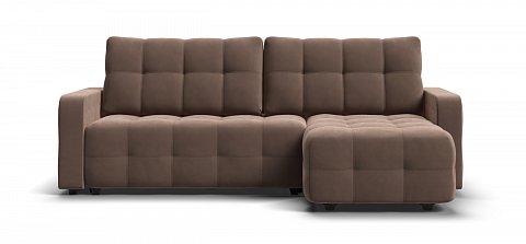 Угловой диван Денди велюр Монолит мокко 1